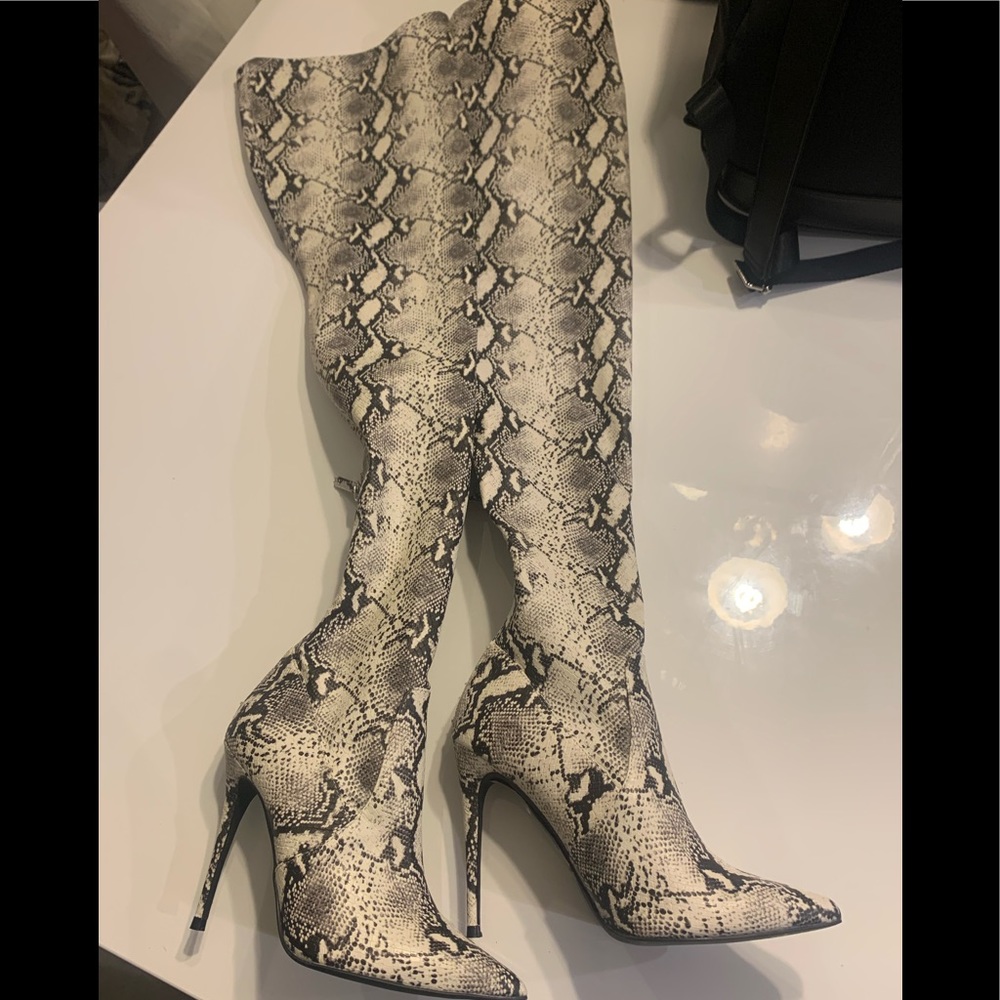 Thigh High Steve Madden Snakeskin Boots